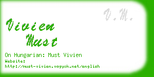 vivien must business card